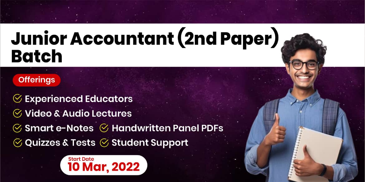 Junior Accountant(2nd Paper) Batch(Recorded From Classroom)