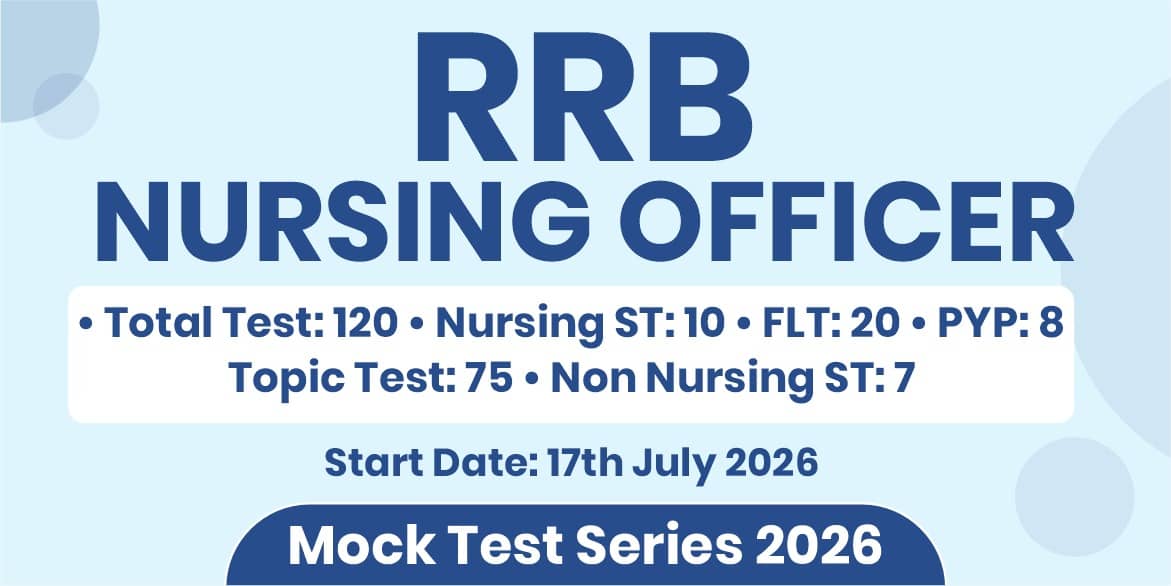 RRB Nursing Officer Mock Test Series 2026