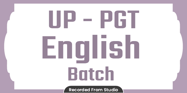 UP - PGT (English) Batch