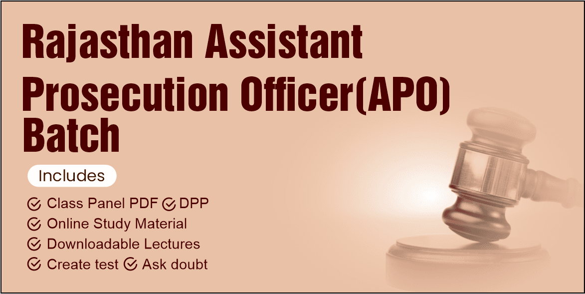 Rajasthan Assistant Prosecution Officer(APO) Batch (Recorded From Studio)	
