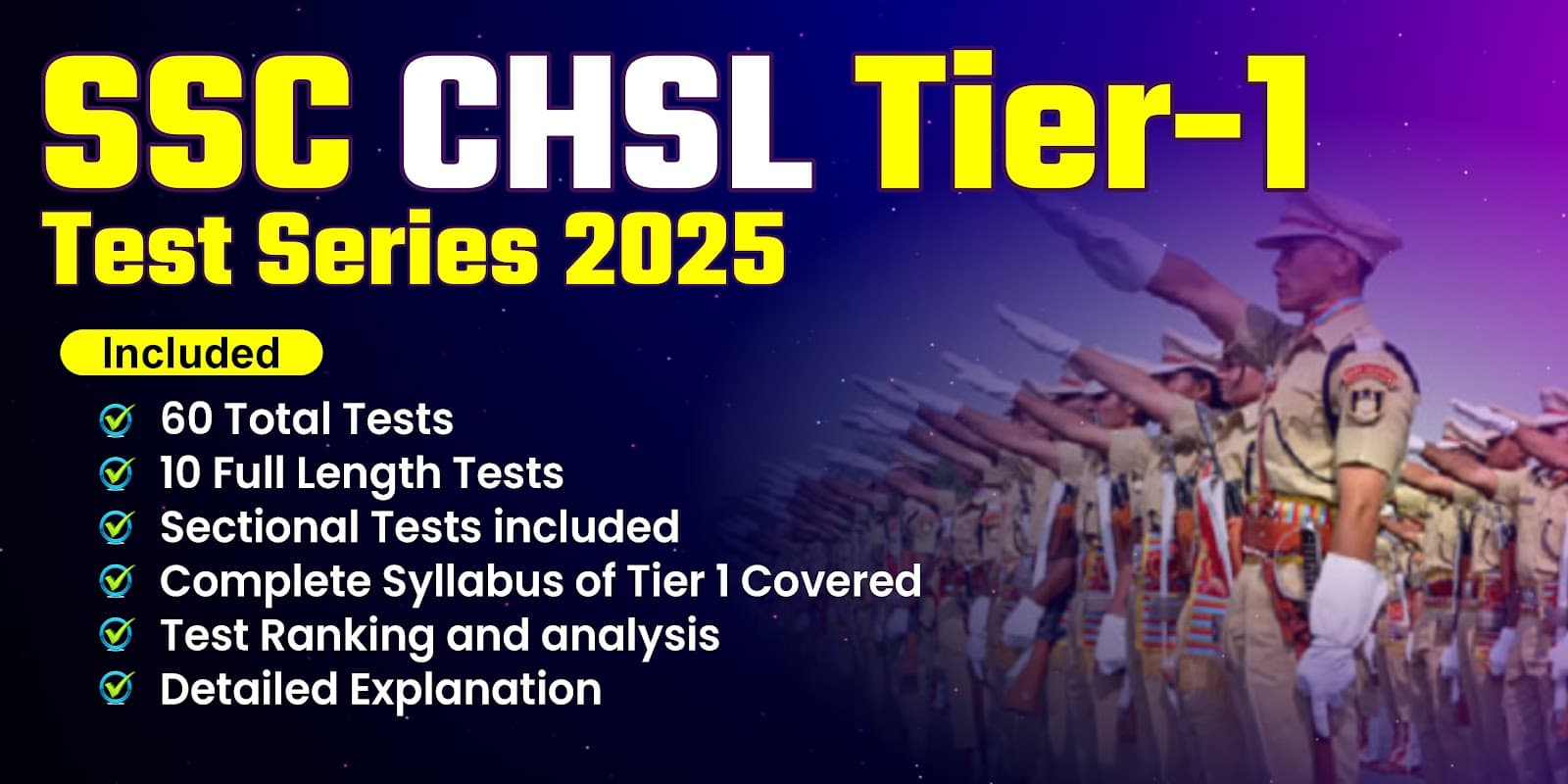 SSC CHSL Tier-1 Test Series 2025