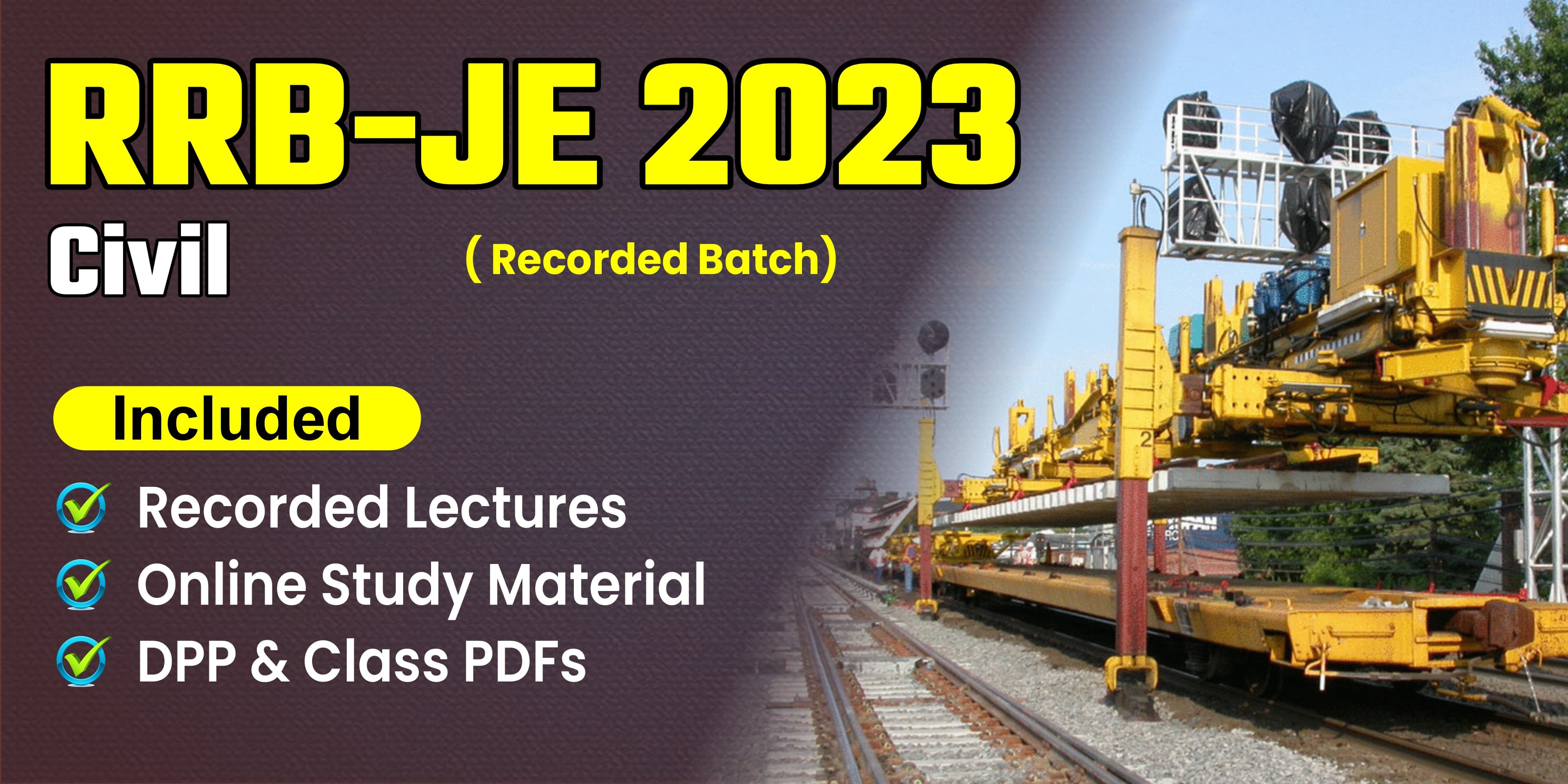 RRB-JE 2023 Civil Recorded Batch