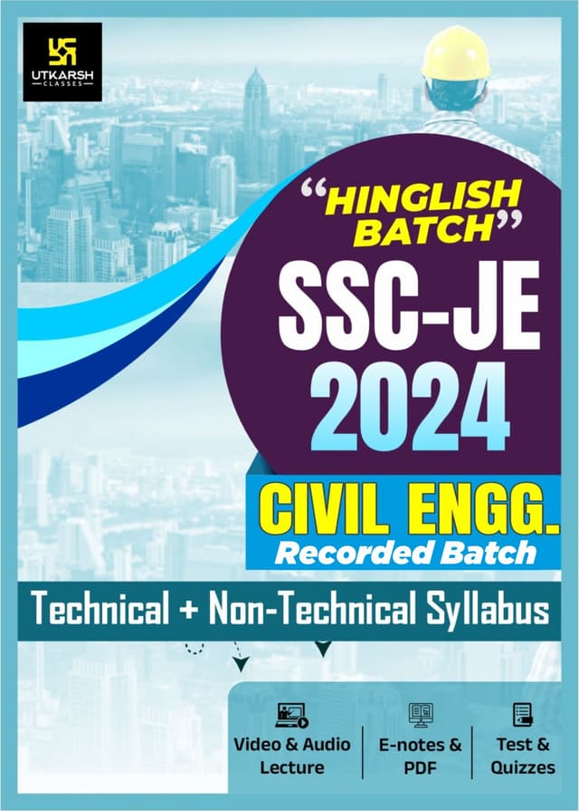 SSC JE(Civil Engineering) Recorded Batch