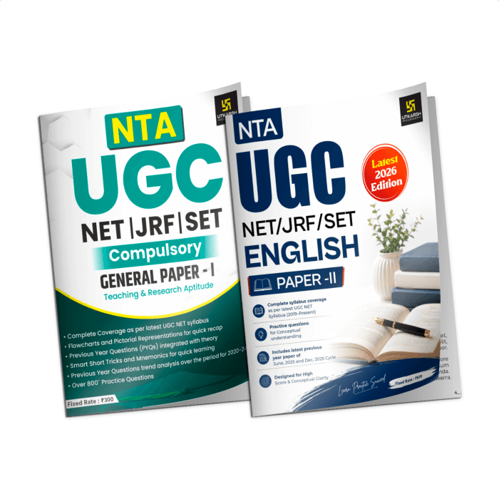 UGC NET/JRF/SET Paper-I Teaching & Research Aptitude + Paper-II English Complete Combo Pack (English)