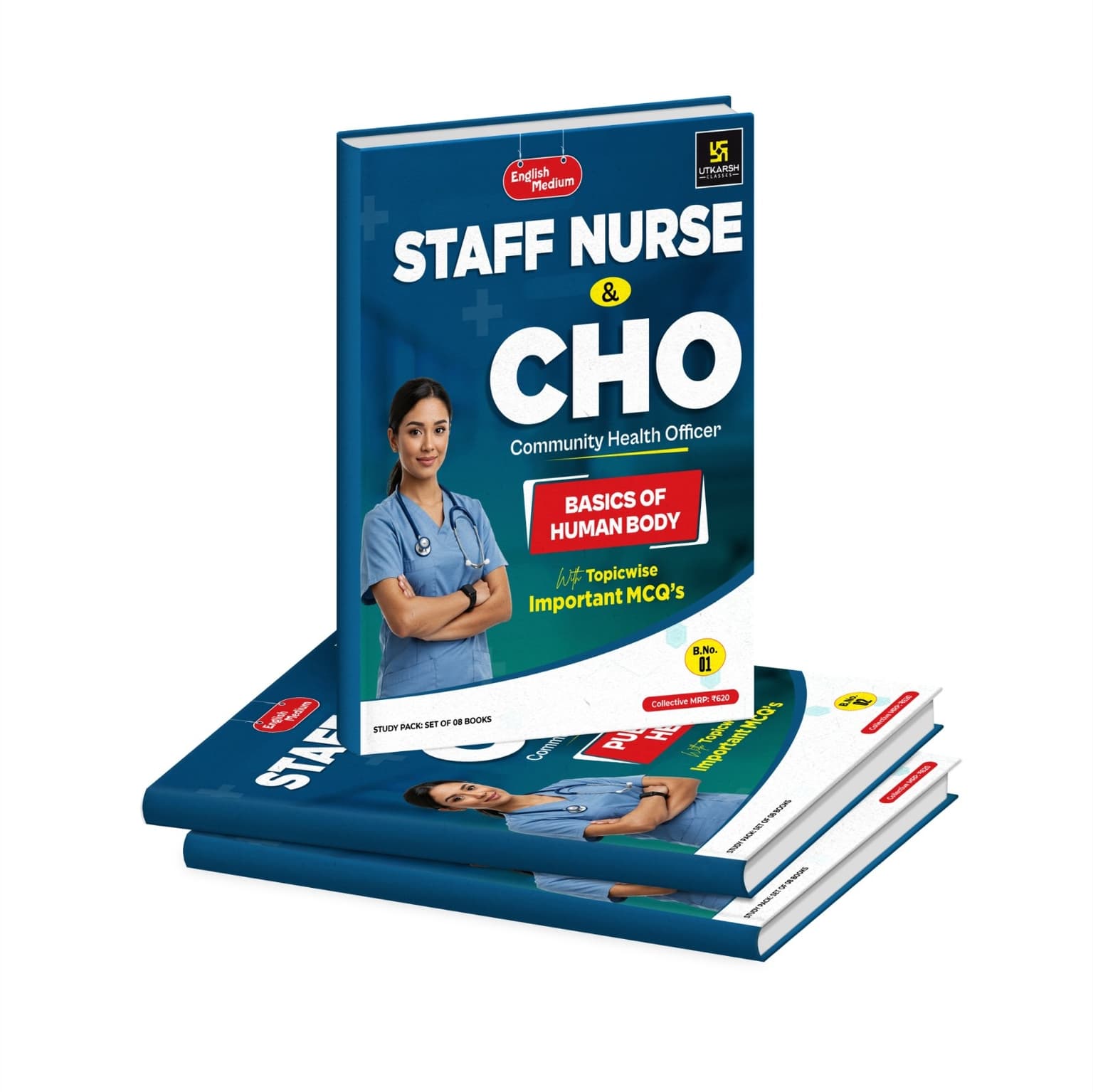 Staff Nurse & Community Health Officer (CHO) Exam (Set of 8 Books)