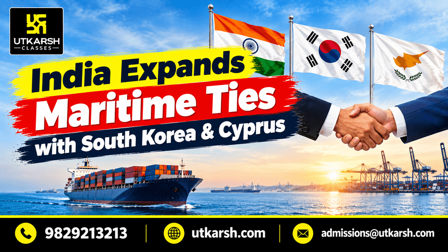 India Expands Maritime Ties with South Korea & Cyprus