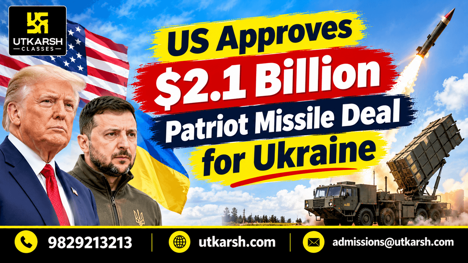 US Approves $2.1 Billion Patriot Missile Deal for Ukraine