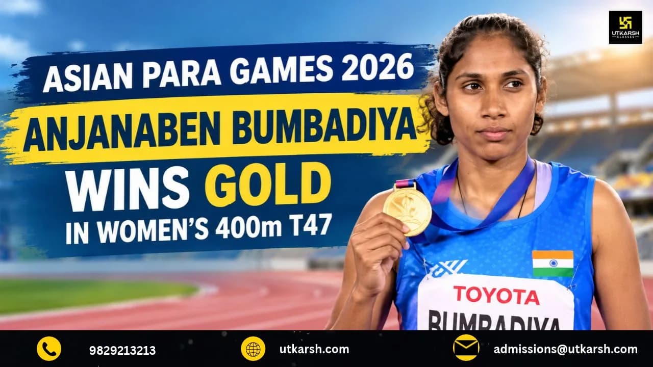 Asian Para Games 2026: Anjanaben Bumbadiya Wins Gold in Women’s 400m T47