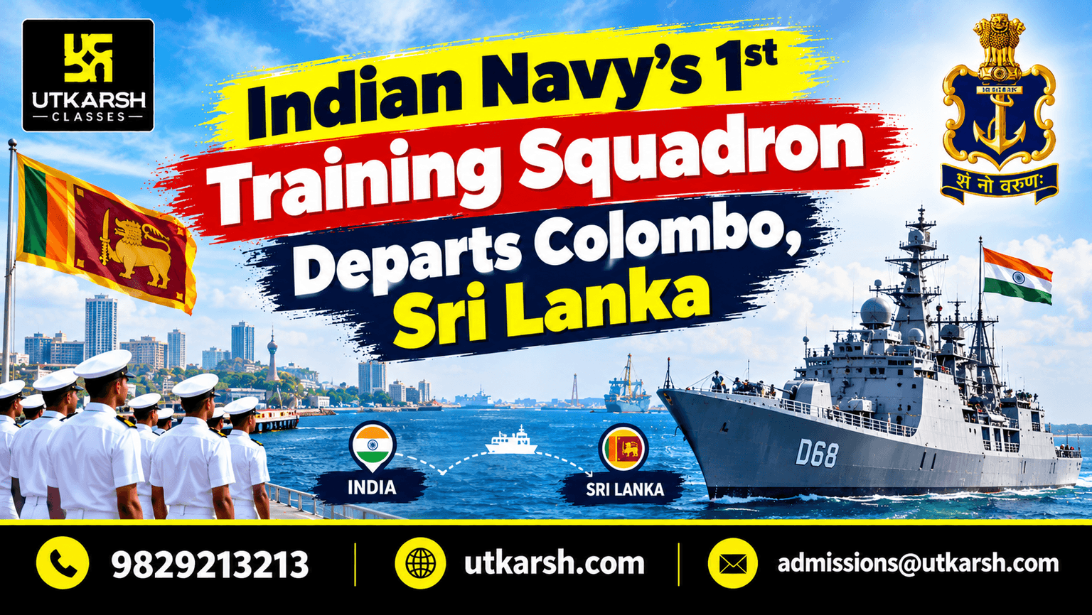 Indian Navy’s 1st Training Squadron Departs Colombo, Sri Lanka