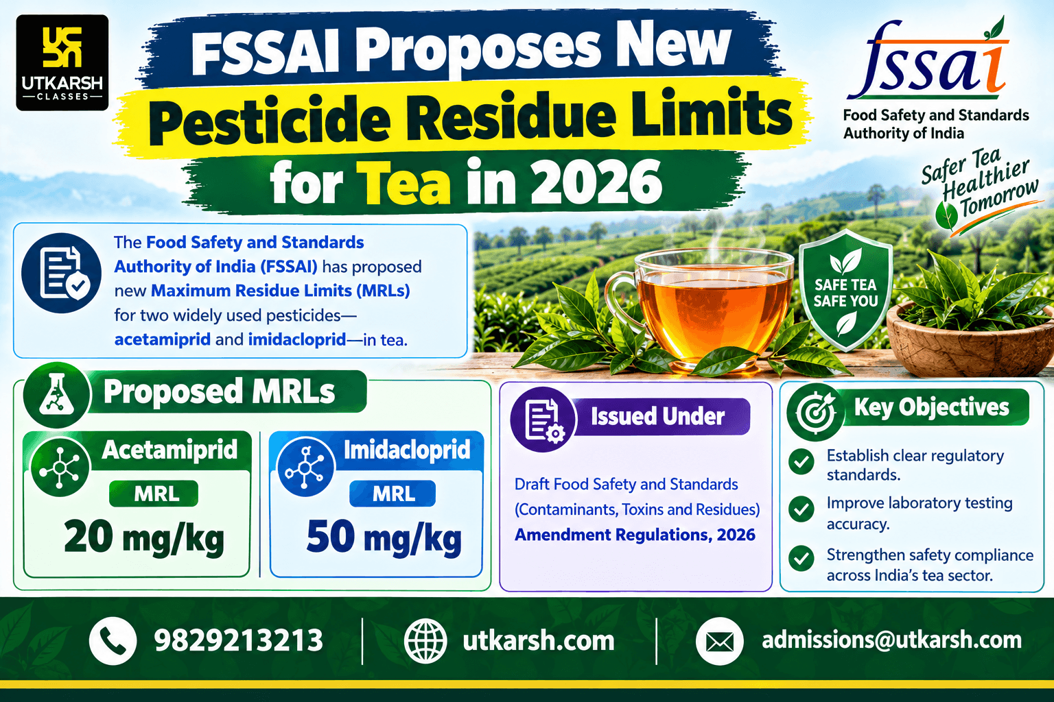 FSSAI Proposes New Pesticide Residue Limits for Tea in 2026