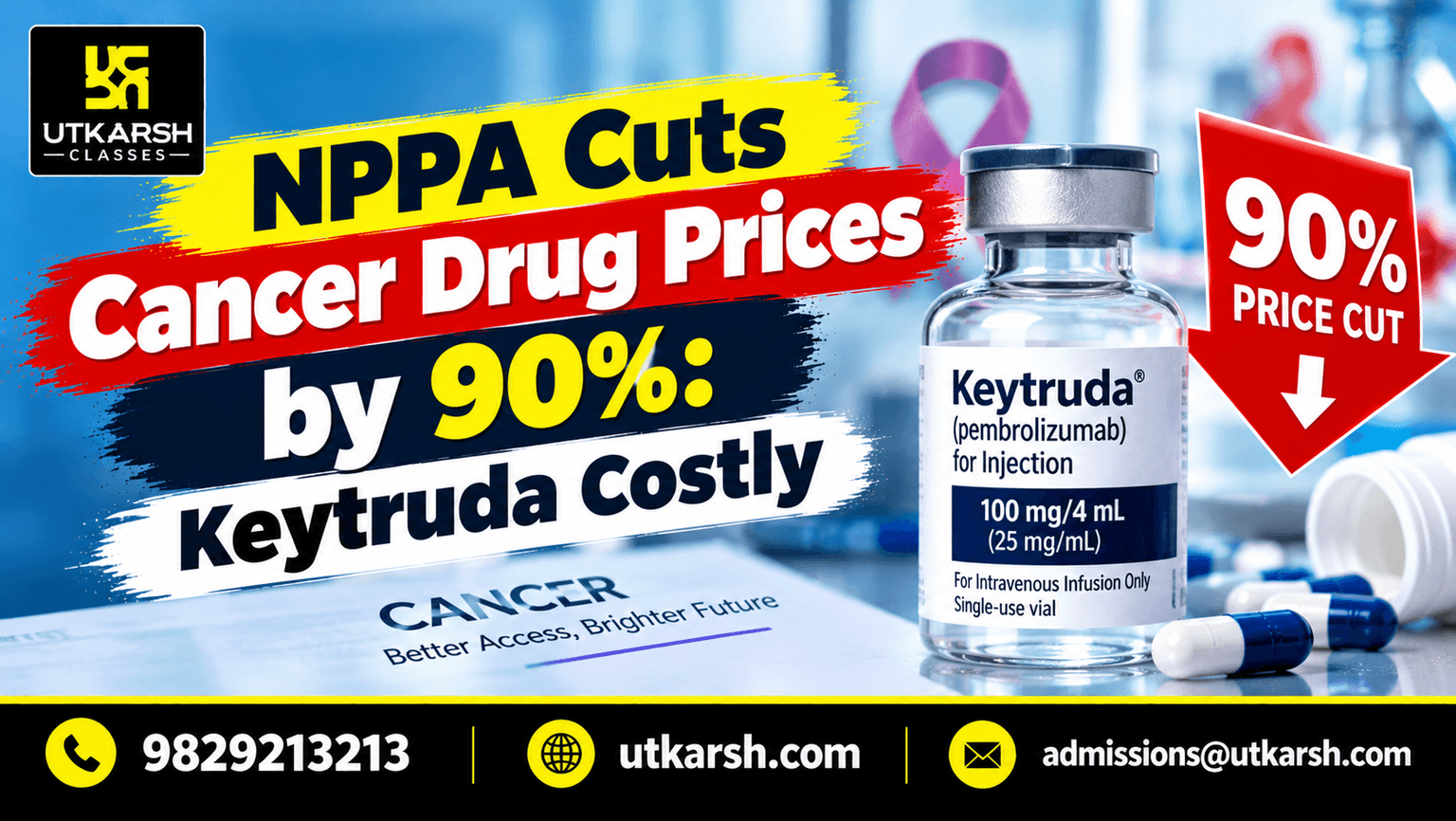 NPPA Cuts Cancer Drug Prices by 90%: Keytruda Costly