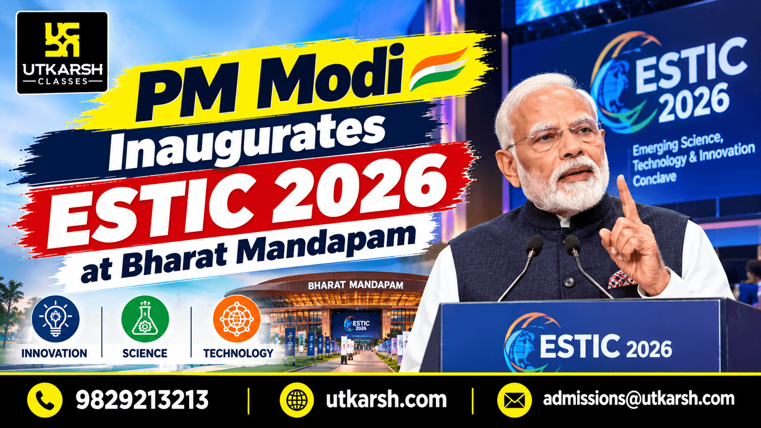 PM Modi Inaugurates ESTIC 2026 at Bharat Mandapam