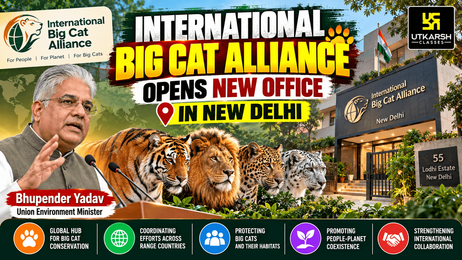 International Big Cat Alliance Opens New Office in New Delhi