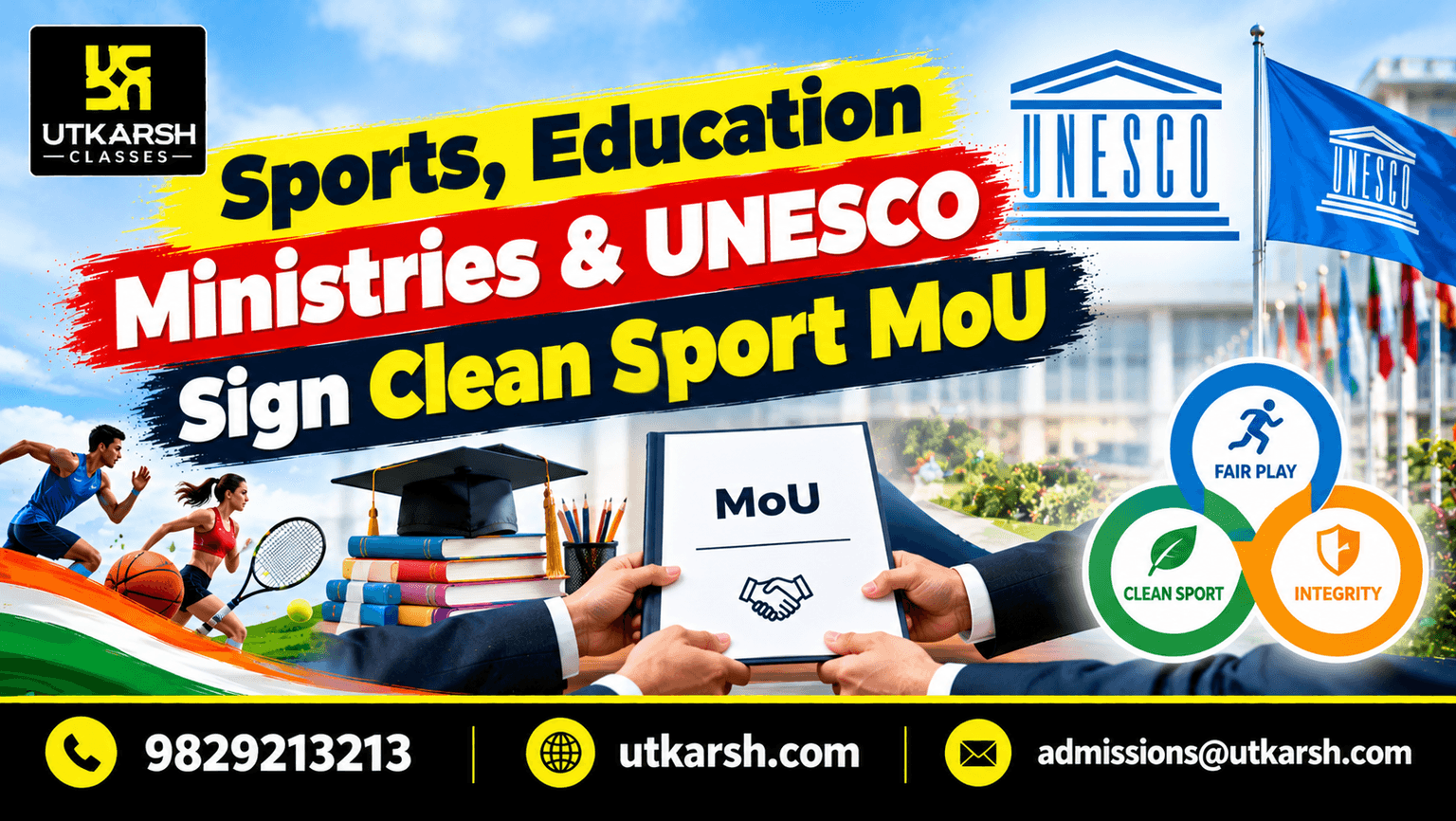 Sports, Education Ministries & UNESCO Sign Clean Sport MoU