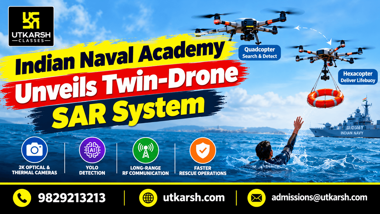 Indian Naval Academy Unveils Twin-Drone SAR System