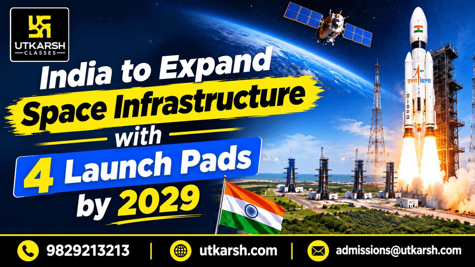India to Expand Space Infrastructure with 4 Launch Pads by 2029