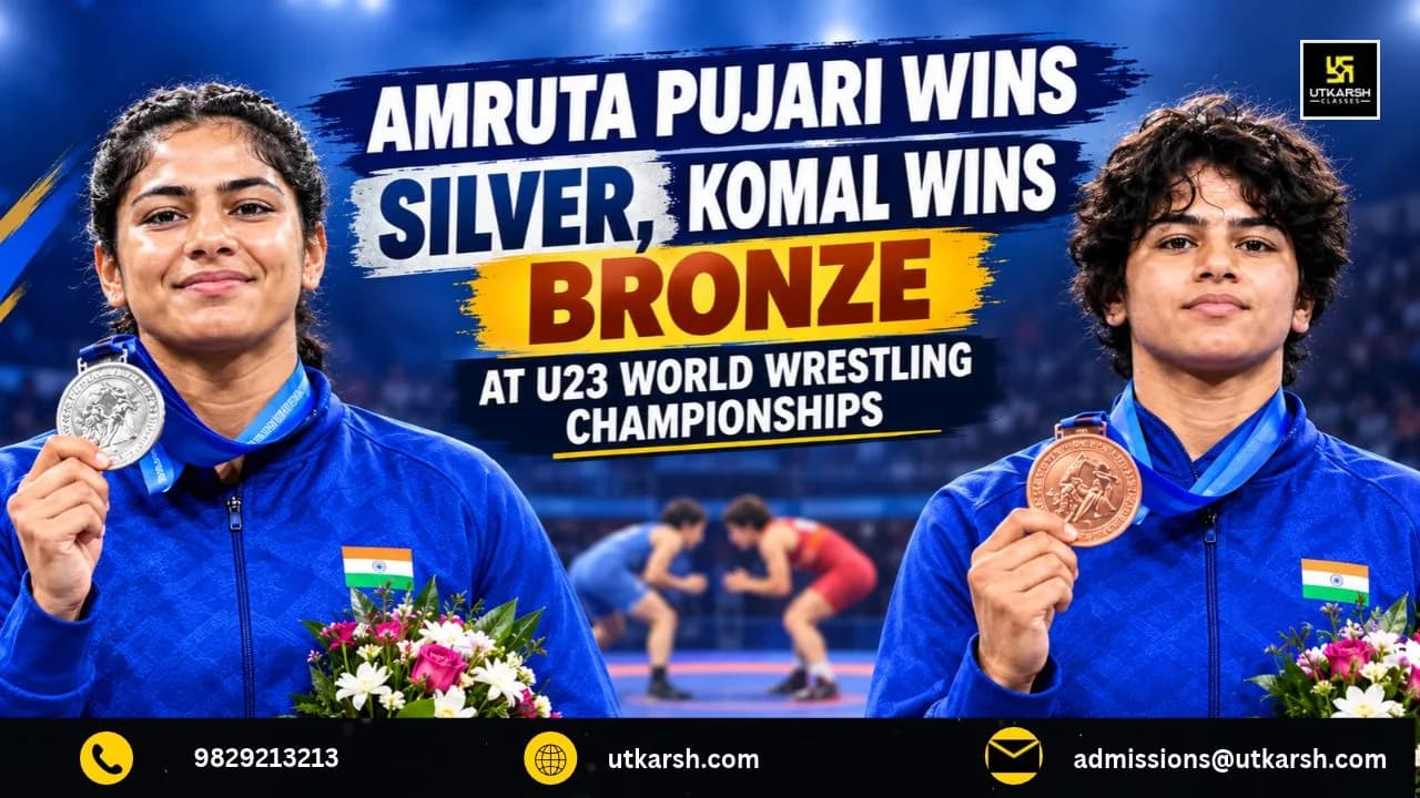 Amruta Pujari Wins Silver, Komal Wins Bronze at U23 World Wrestling Championships 2026