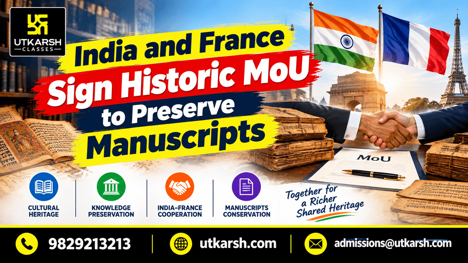 India and France Sign Historic MoU to Preserve Manuscripts