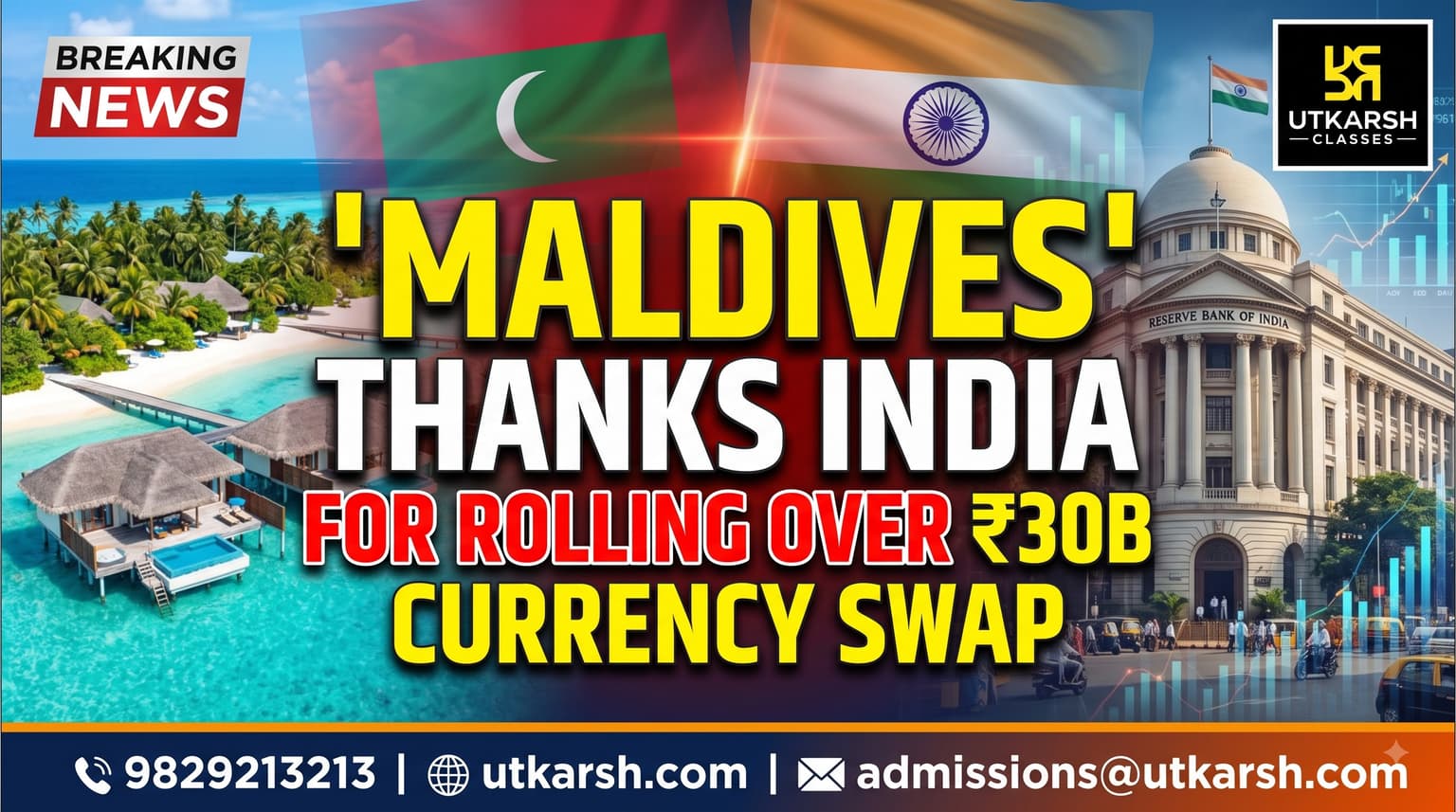 Maldives Thanks India for Rolling Over ₹30B Currency Swap