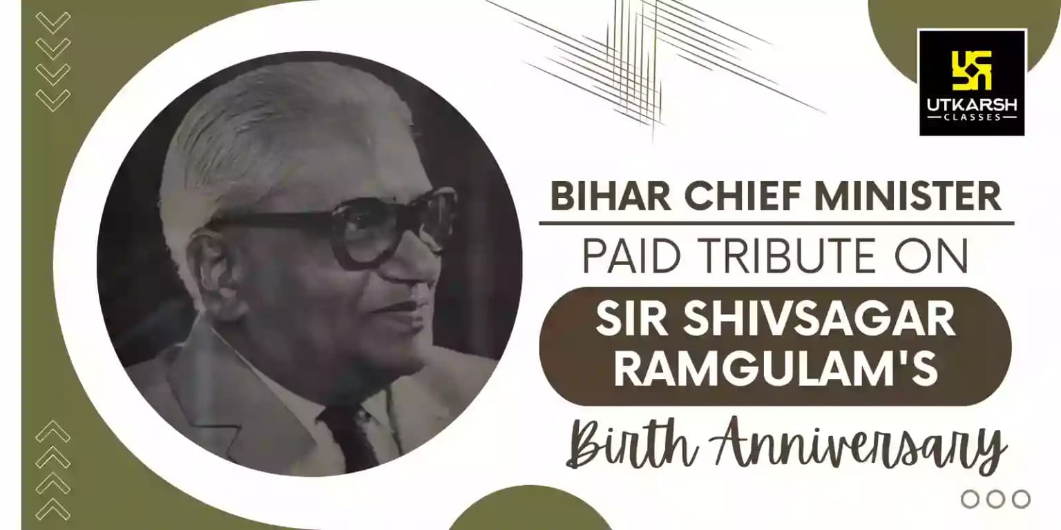 Bihar Chief Minister Paid Tribute on Sir Shivsagar Ramgulam's Birth Anniversary
