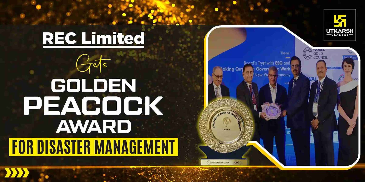 REC Ltd gets Golden Peacock Award for Disaster Management