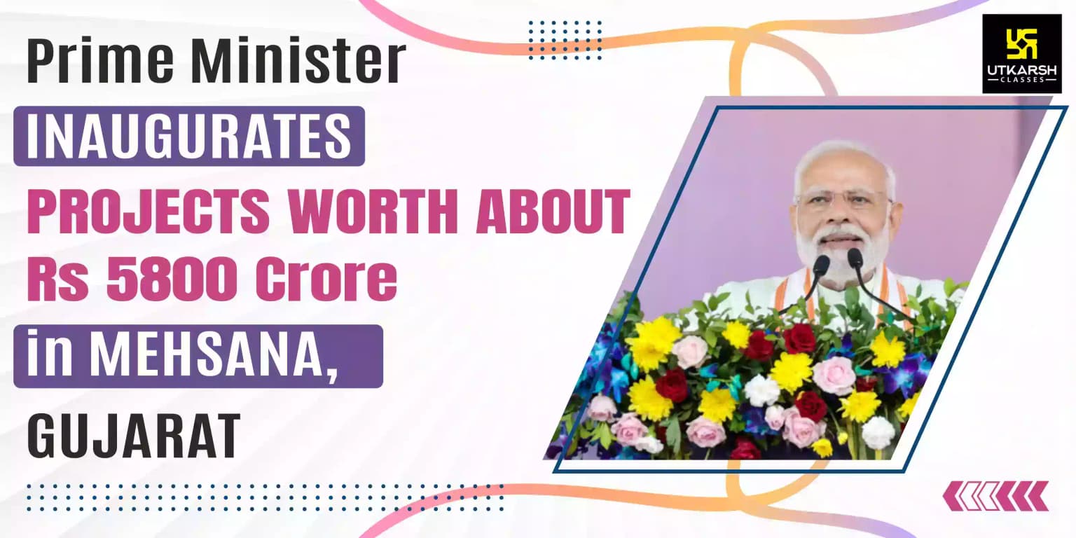 PM inaugurates projects worth about Rs 5800 crore in Mehsana, Gujarat