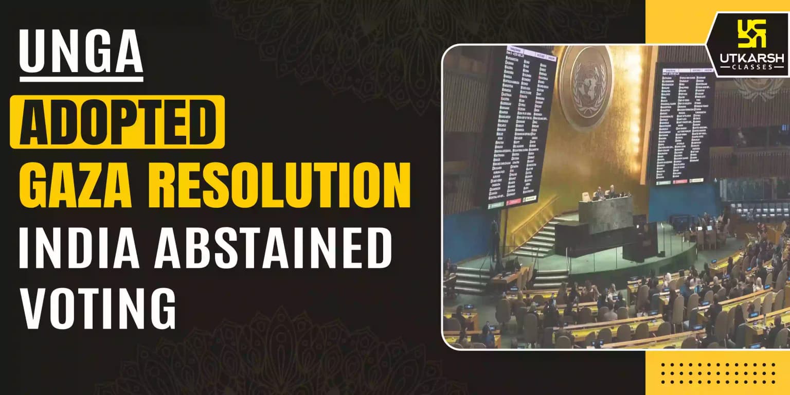 UNGA Adopted Gaza Resolution, India Abstained from Voting