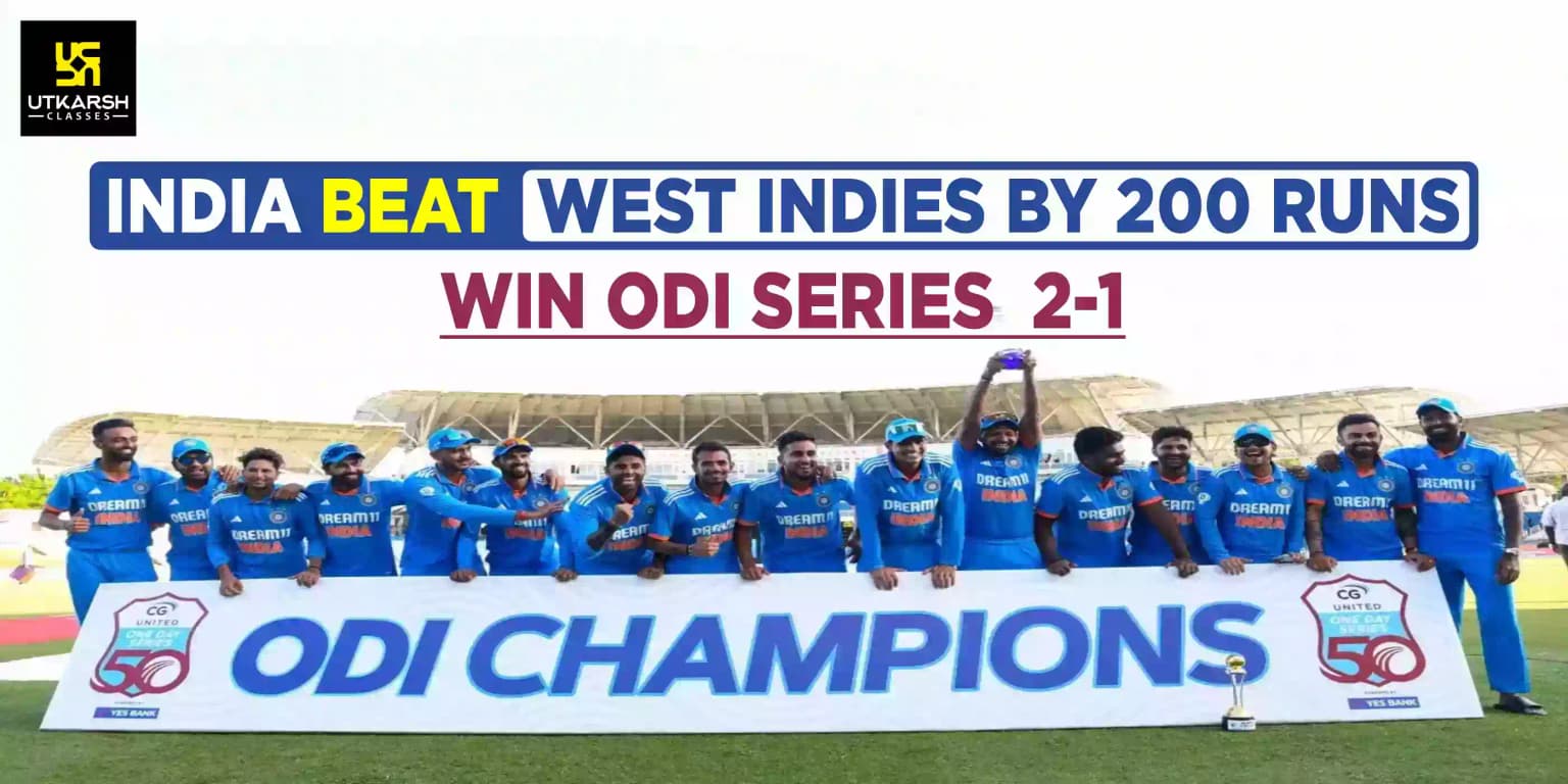India beat West Indies by 200 runs, win ODI series 2-1