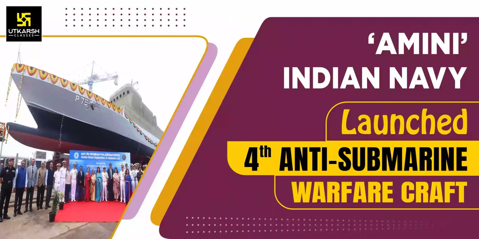 'Amini' -Indian Navy's 4th Anti-Submarine Warfare Craft launched