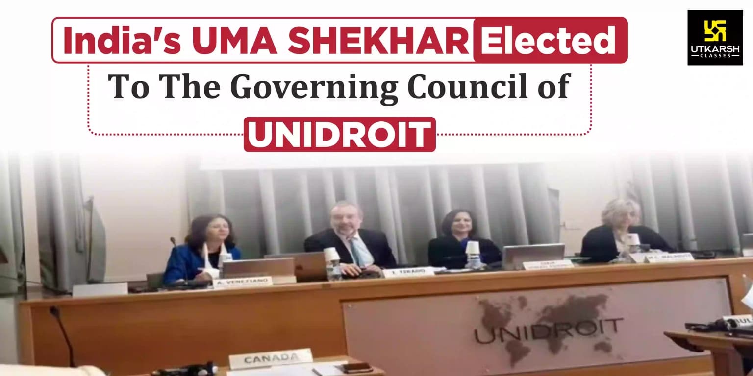 India's Uma Sekhar Elected To The Governing Council Of UNIDROIT