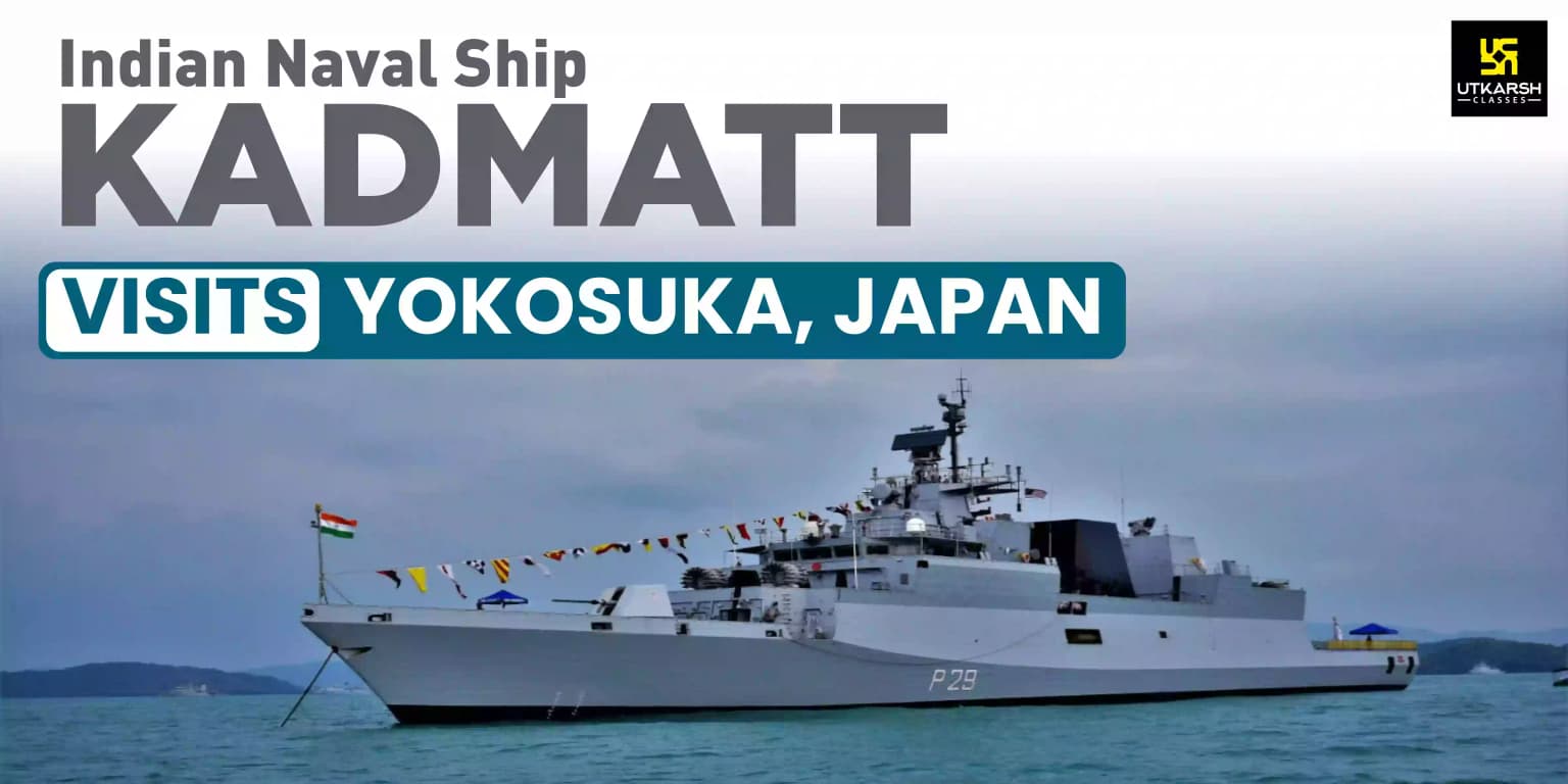 Indian Naval Ship "INS Kadmatt" Visits Yokosuka, Japan