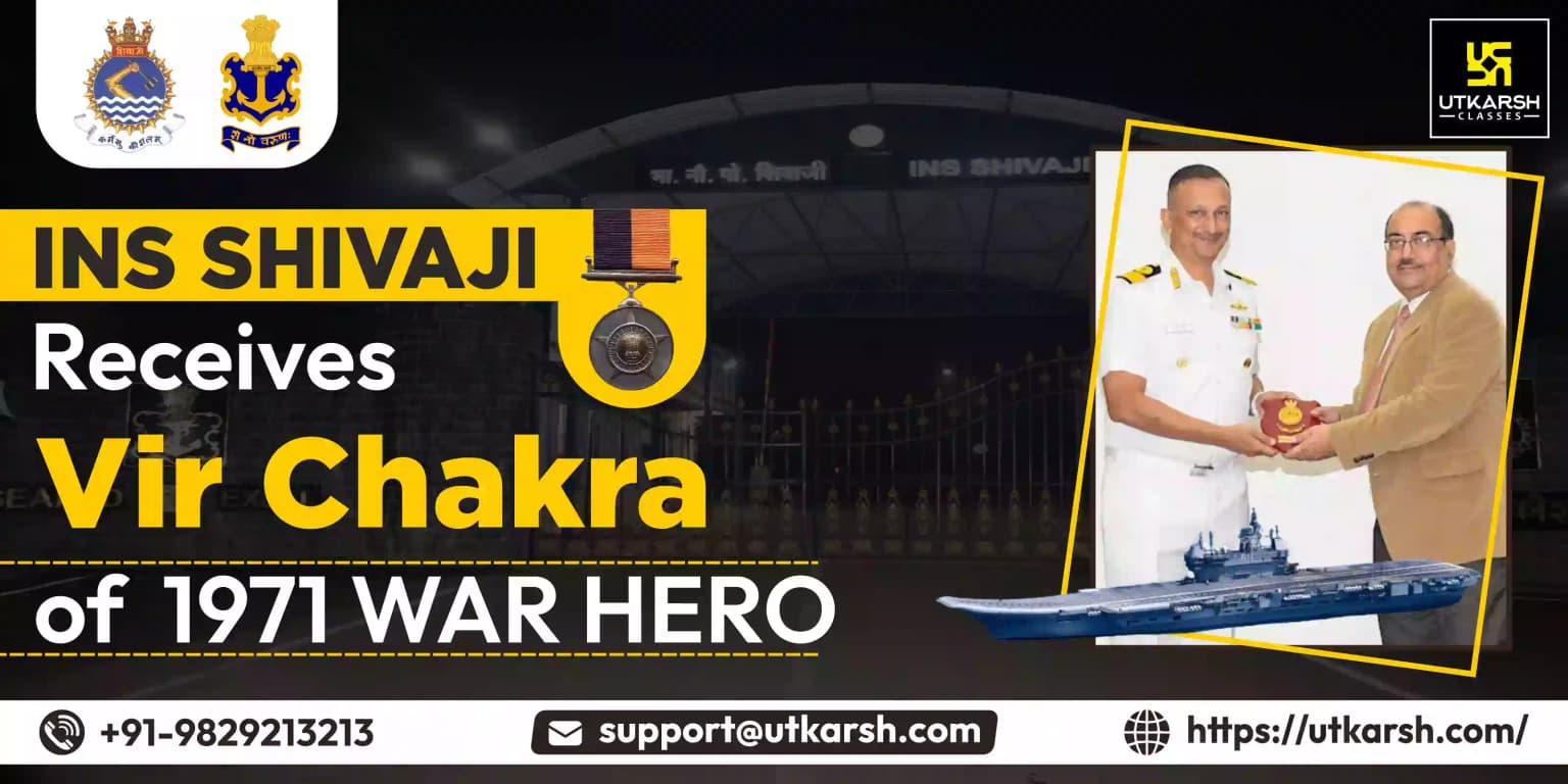 INS Shivaji Receives 'Vir Chakra' Of 1971 War Hero
