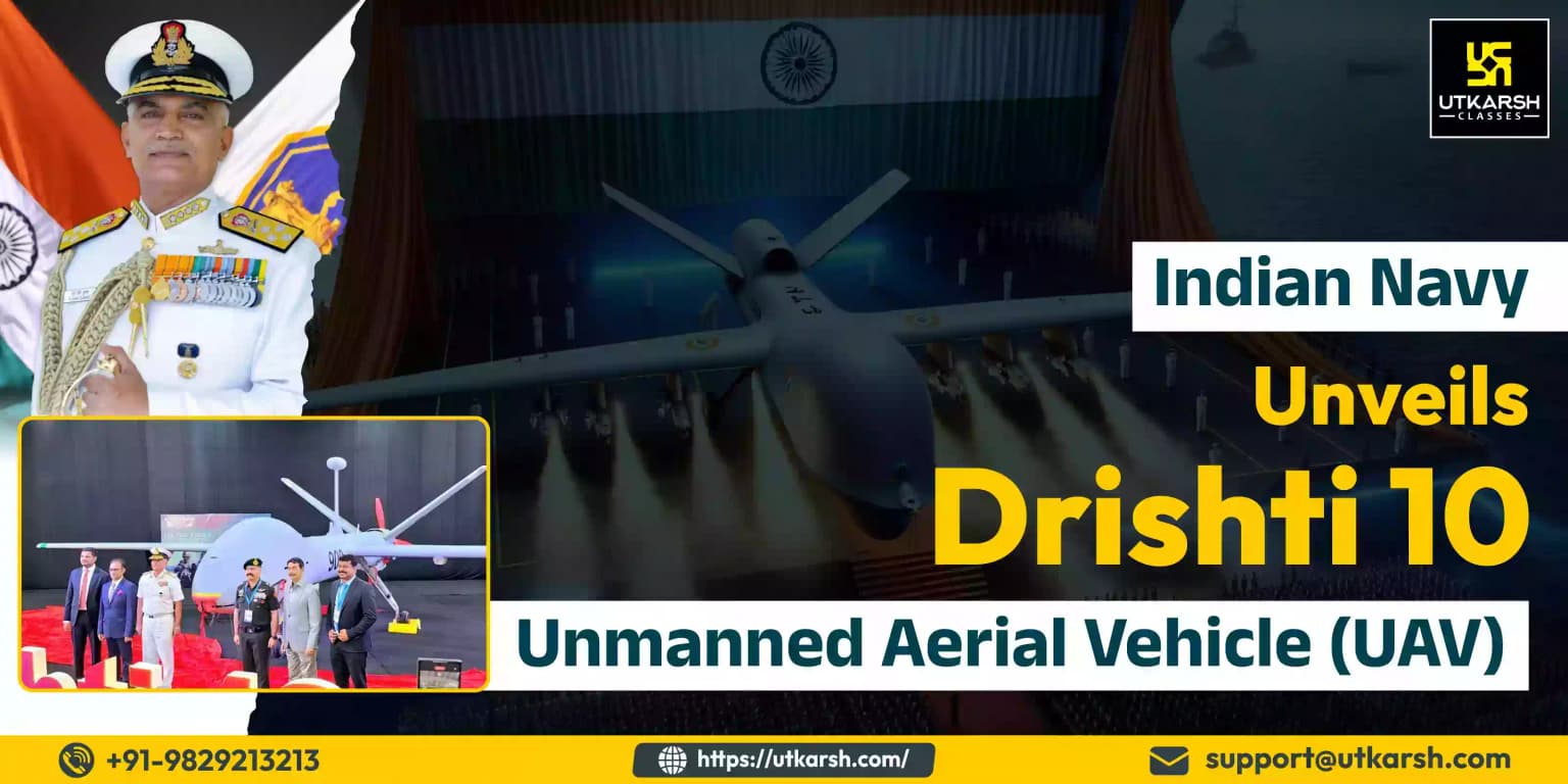 Indian Navy unveils 'Drishti 10 Unmanned Aerial Vehicle (UAV)'