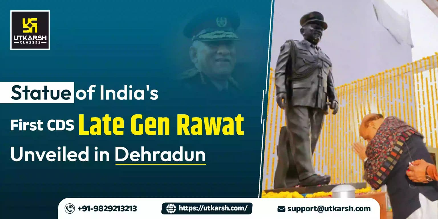 Statue of India's First CDS Late Gen Rawat Unveiled in Dehradun