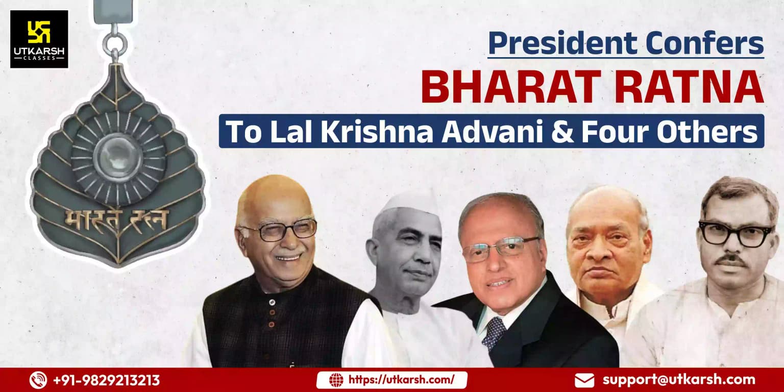 President confers Bharat Ratna to Lal Krishna Advani and four others