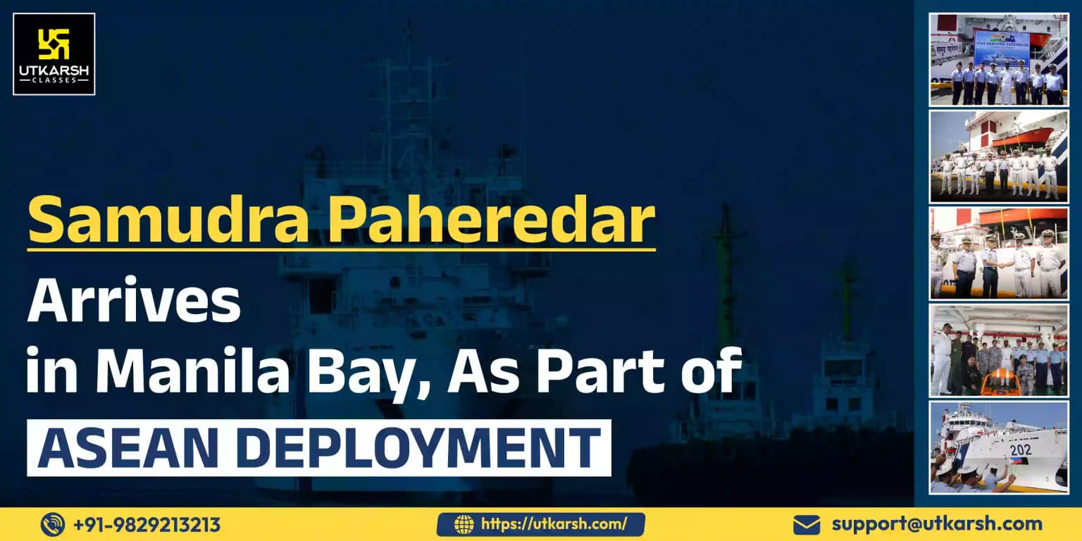 Samudra Paheredar arrives in Manila Bay, as part of ASEAN deployment