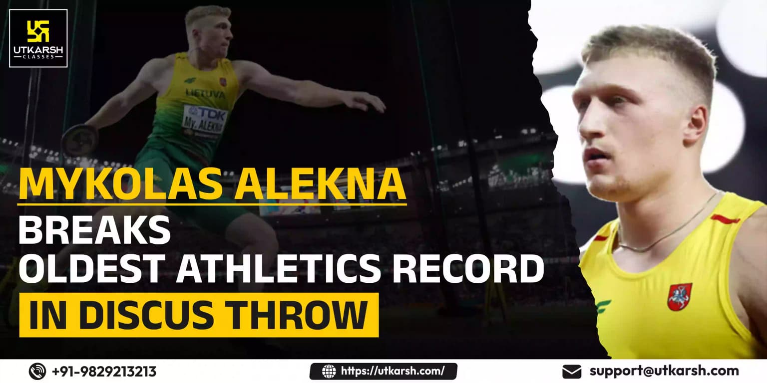 Mykolas Alekna breaks oldest Athletics record in discus throw