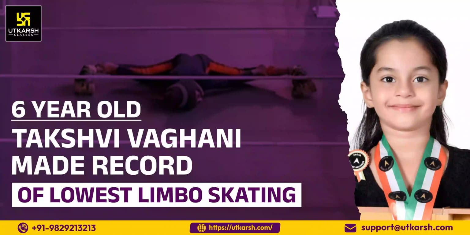 6 year old Vaghani from Ahmedabad made record of lowest limbo skating