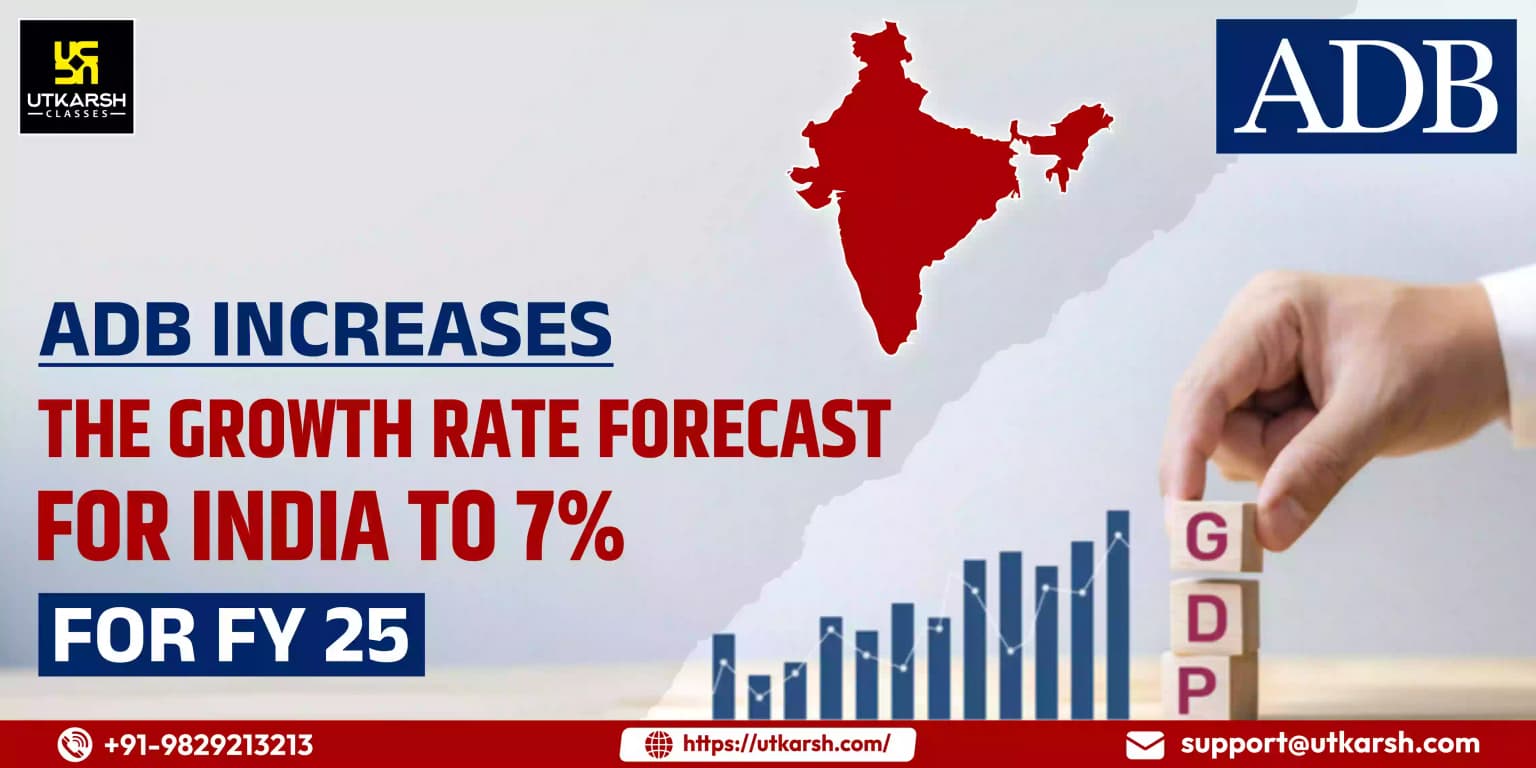 ADB increases the growth rate forecast for India to 7% for FY 25
