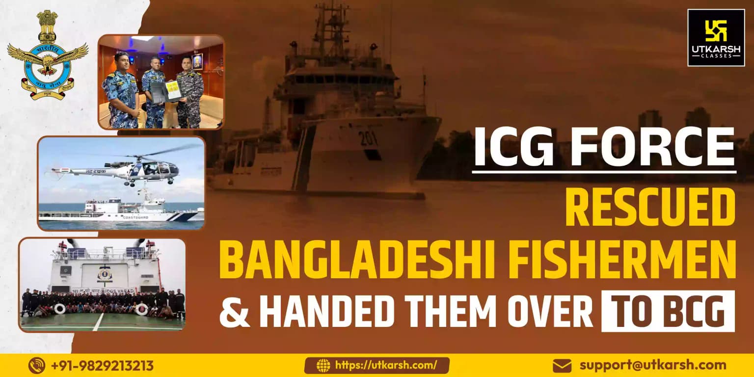 ICG force rescued Bangladeshi fishermen and handed them over to BCG