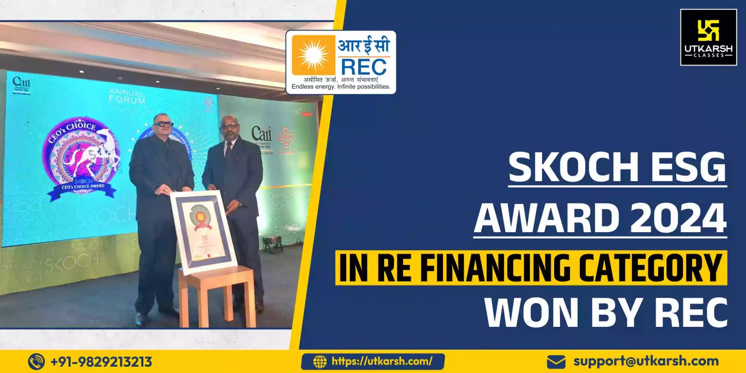 SKOCH ESG Award 2024 in RE Financing Category Won by REC