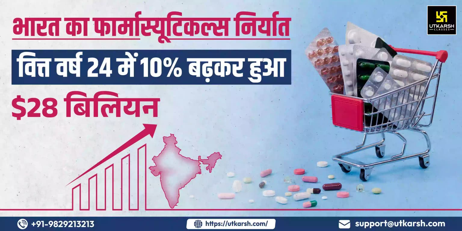 भारत का फार्मास्यूटिकल्स निर्यात वित्त वर्ष 24 में 10% बढ़कर हुआ $28 बिलियन