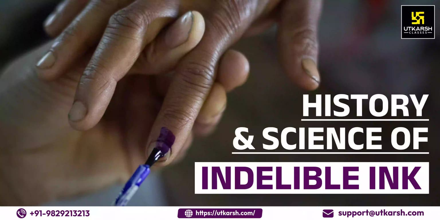 History and science of indelible ink applied on finger during voting