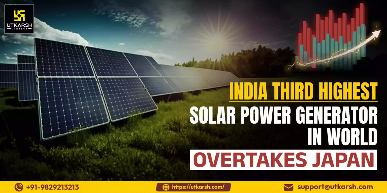 India, 3rd-highest solar power generator in the world, overtakes Japan