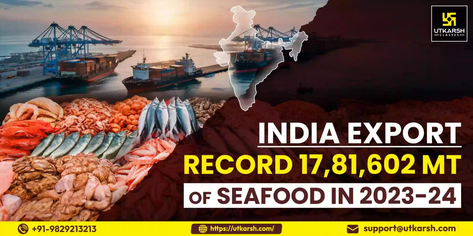 India export record 17,81,602 MT of seafood in 2023-24
