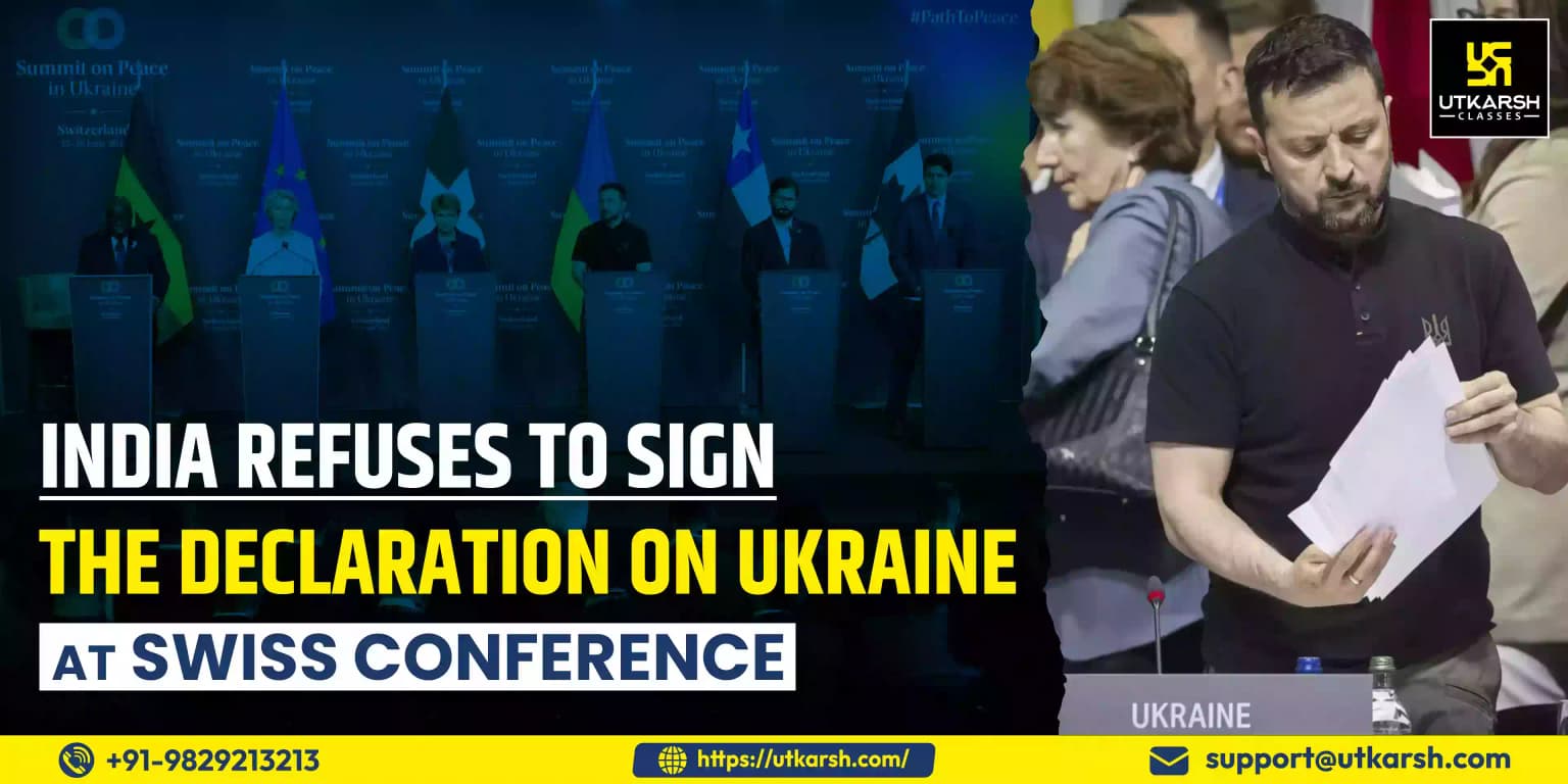India refuses to sign Ukraine's declaration at Swiss conference