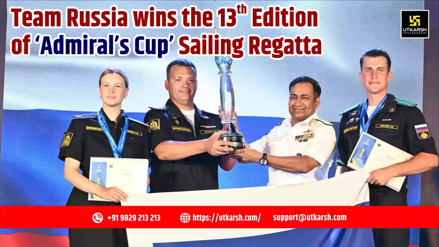Team Russia wins the 13th edition of ‘Admiral’s Cup’ Sailing Regatta