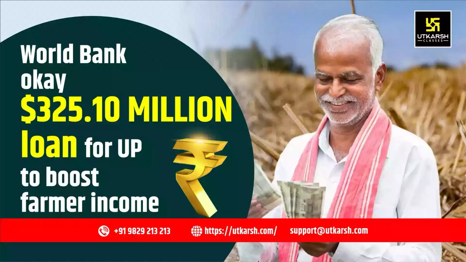 World Bank okay $325.10 million loan for U P to boost farmer income