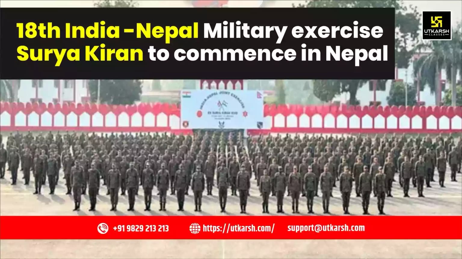 18th India -Nepal Military exercise Surya Kiran to commence in Nepal