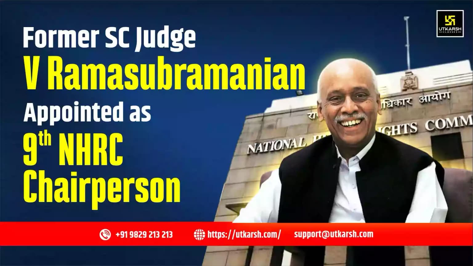 Former SC Judge V Ramasubramanian Appointed as 9th NHRC Chairperson